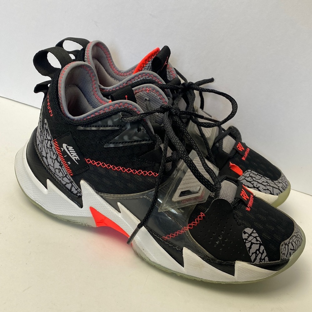Nike Jordan Why Not Zer0.3 Black Cement Men's Sneakers - Size 8.5 CD3002…